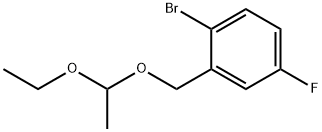 1-溴-2-(1-乙氧基乙氧基甲基)-4-氟苯 结构式