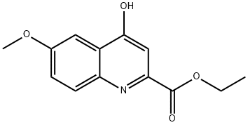 2-Quinolinecarboxylic acid, 4-hydroxy-6-methoxy-, ethyl ester 结构式