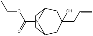 8-Azabicyclo[3.2.1]octane-8-carboxylic acid, 3-hydroxy-3-(2-propen-1-yl)-, ethyl ester 结构式