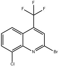 2-bromo-8-chloro-4-(trifluoromethyl)quinoline 结构式