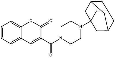 3-[4-(1-adamantyl)piperazine-1-carbonyl]chromen-2-one 结构式