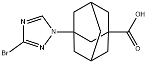 3-(3-溴-1H-1,2,4-三唑-1-基)金刚烷-1-羧酸 结构式