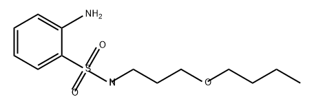 2-氨基-N-(3-丁氧基丙基)-苯磺酰胺 结构式