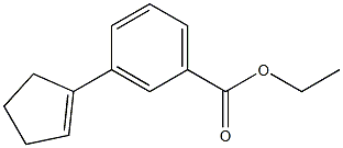 Benzoic acid, 3-(1-cyclopenten-1-yl)-, ethyl ester 结构式