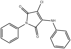 1H-Pyrrole-2,5-dione, 3-chloro-1-phenyl-4-(phenylamino)- 结构式