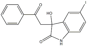 3-hydroxy-5-iodo-3-phenacyl-1H-indol-2-one 结构式