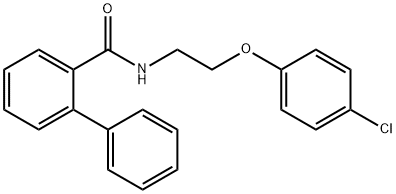 N-[2-(4-chlorophenoxy)ethyl]biphenyl-2-carboxamide 结构式