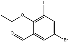 5-溴-2-乙氧基-3-碘苯甲醛 结构式