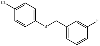 (4-CHLOROPHENYL)(3-FLUOROBENZYL)SULFANE 结构式