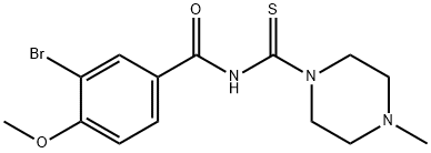 3-bromo-4-methoxy-N-(4-methylpiperazine-1-carbothioyl)benzamide 结构式