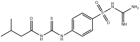 N-({[4-({[amino(imino)methyl]amino}sulfonyl)phenyl]amino}carbonothioyl)-3-methylbutanamide 结构式