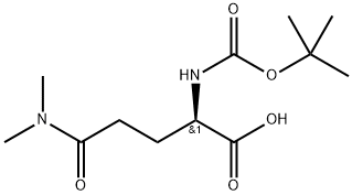 (R)-2-((叔丁氧基羰基)氨基)-5-(二甲基氨基)-5-氧代戊酸 结构式