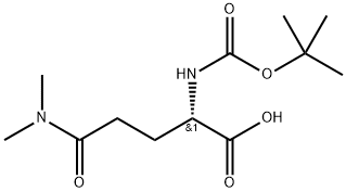 (S)-2-((叔丁氧基羰基)氨基)-5-(二甲基氨基)-5-氧代戊酸 结构式