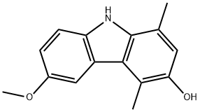 6-甲氧基-1,4-二甲基-9H-咔唑-3-醇 结构式