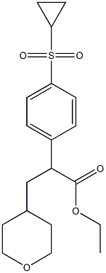 乙基 2-(4-(环丙基磺酰)苯基)-3-(四氢-2H-吡喃-4-基)丙酯 结构式
