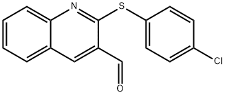 2-(4-Chloro-phenylsulfanyl)-quinoline-3-carbaldehyde 结构式