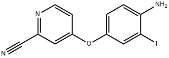 4-(4-Amino-3-fluoro-phenoxy)-pyridine-2-carbonitrile 结构式