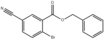 苯甲基 2-溴-5-氰基苯酸盐 结构式