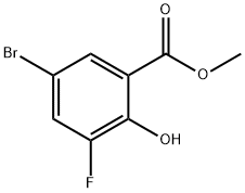 5-溴-3-氟-2-羟基苯甲酸甲酯 结构式