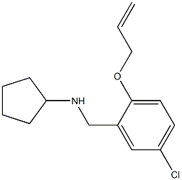 N-[(5-chloro-2-prop-2-enoxyphenyl)methyl]cyclopentanamine 结构式