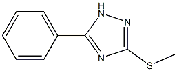 3-methylsulfanyl-5-phenyl-1H-1,2,4-triazole 结构式