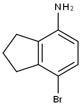 7-溴-2,3-二氢-1H-茚-4-胺 结构式
