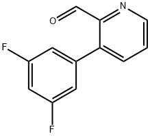 3-(3,5-DIFLUOROPHENYL)PICOLINALDEHYDE 结构式