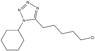 1H-Tetrazole, 5-(5-chloropentyl)-1-cyclohexyl- 结构式