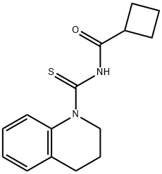 N-(3,4-dihydro-1(2H)-quinolinylcarbonothioyl)cyclobutanecarboxamide 结构式