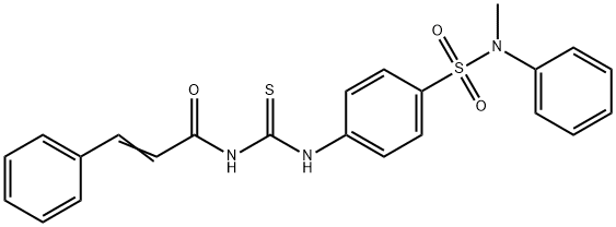 N-{[(4-{[methyl(phenyl)amino]sulfonyl}phenyl)amino]carbonothioyl}-3-phenylacrylamide 结构式