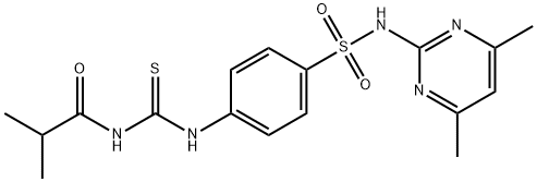 N-[[4-[(4,6-dimethylpyrimidin-2-yl)sulfamoyl]phenyl]carbamothioyl]-2-methylpropanamide 结构式