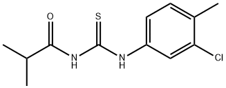 N-{[(3-chloro-4-methylphenyl)amino]carbonothioyl}-2-methylpropanamide 结构式