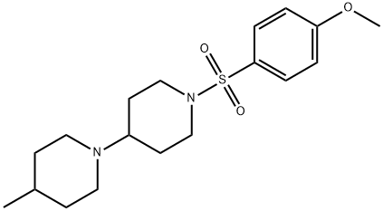 1-[(4-methoxyphenyl)sulfonyl]-4'-methyl-4,1'-bipiperidine 结构式