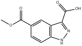 1H-Indazole-3,5-dicarboxylic acid 5-methyl ester 结构式