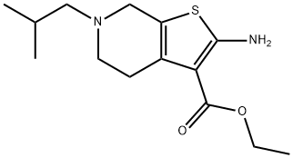 ethyl 2-amino-6-(2-methylpropyl)-4H,5H,6H,7H-thieno[2,3-c]pyridine-3-carboxylate 结构式