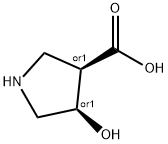 (3R,4R)-4-hydroxypyrrolidine-3-carboxylic acid 结构式