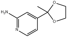 4-(2-METHYL-1,3-DIOXOLAN-2-YL)PYRIDIN-2-AMINE 结构式