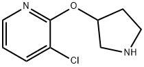 3-chloro-2-(pyrrolidin-3-yloxy)pyridine 结构式