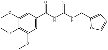 N-{[(2-furylmethyl)amino]carbonothioyl}-3,4,5-trimethoxybenzamide 结构式
