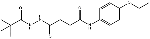 4-[2-(2,2-dimethylpropanoyl)hydrazinyl]-N-(4-ethoxyphenyl)-4-oxobutanamide 结构式