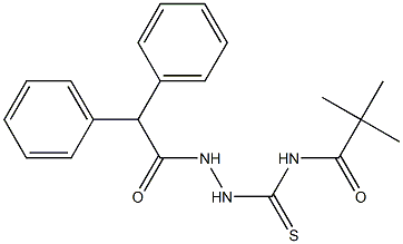 N-{[2-(diphenylacetyl)hydrazino]carbonothioyl}-2,2-dimethylpropanamide 结构式