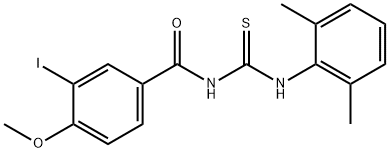 N-{[(2,6-dimethylphenyl)amino]carbonothioyl}-3-iodo-4-methoxybenzamide 结构式