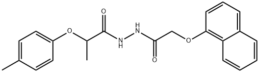 2-(4-methylphenoxy)-N'-[(1-naphthyloxy)acetyl]propanohydrazide 结构式