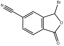 3-溴-1-氧亚基-1,3-二氢苯并[C]呋喃-5-甲腈 结构式