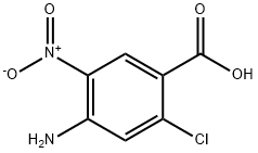 4-氨基-2-氯-5-硝基苯甲酸 结构式