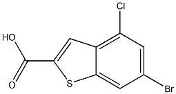 6-溴-4-氯苯并[B]噻吩-2-羧酸 结构式
