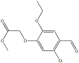 2-(5-氯-2-乙氧基-4-甲酰基苯氧基) 乙酸甲酯 结构式