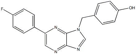 PHENOL, 4-[[6-(4-FLUOROPHENYL)-1H-IMIDAZO[4,5-B]PYRAZIN-1-YL]METHYL]- 结构式