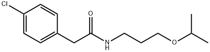 2-(4-chlorophenyl)-N-[3-(propan-2-yloxy)propyl]acetamide 结构式