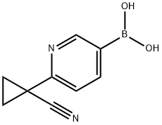 Boronic acid, [6-(1-cyanocyclopropyl)-3-pyridinyl]- 结构式